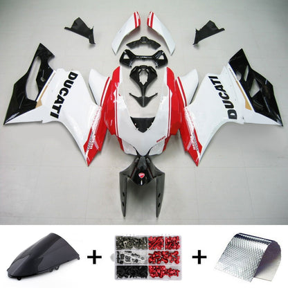 Amotopart Ducati 2012-2014 1199/899 Schwarz Wei? kit di rivestimento rosso