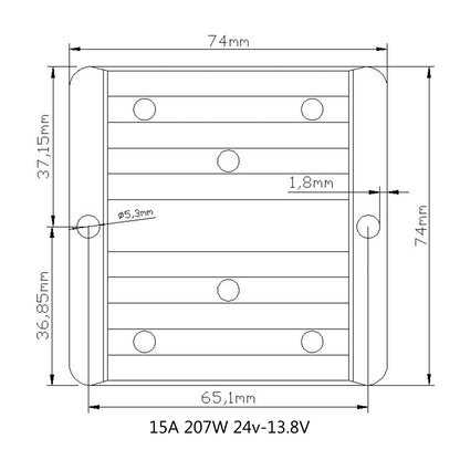 Regolatore di riduzione della tensione del convertitore CC-CC da 24 V 15 A a 13,8 V CC-CC 207 W
