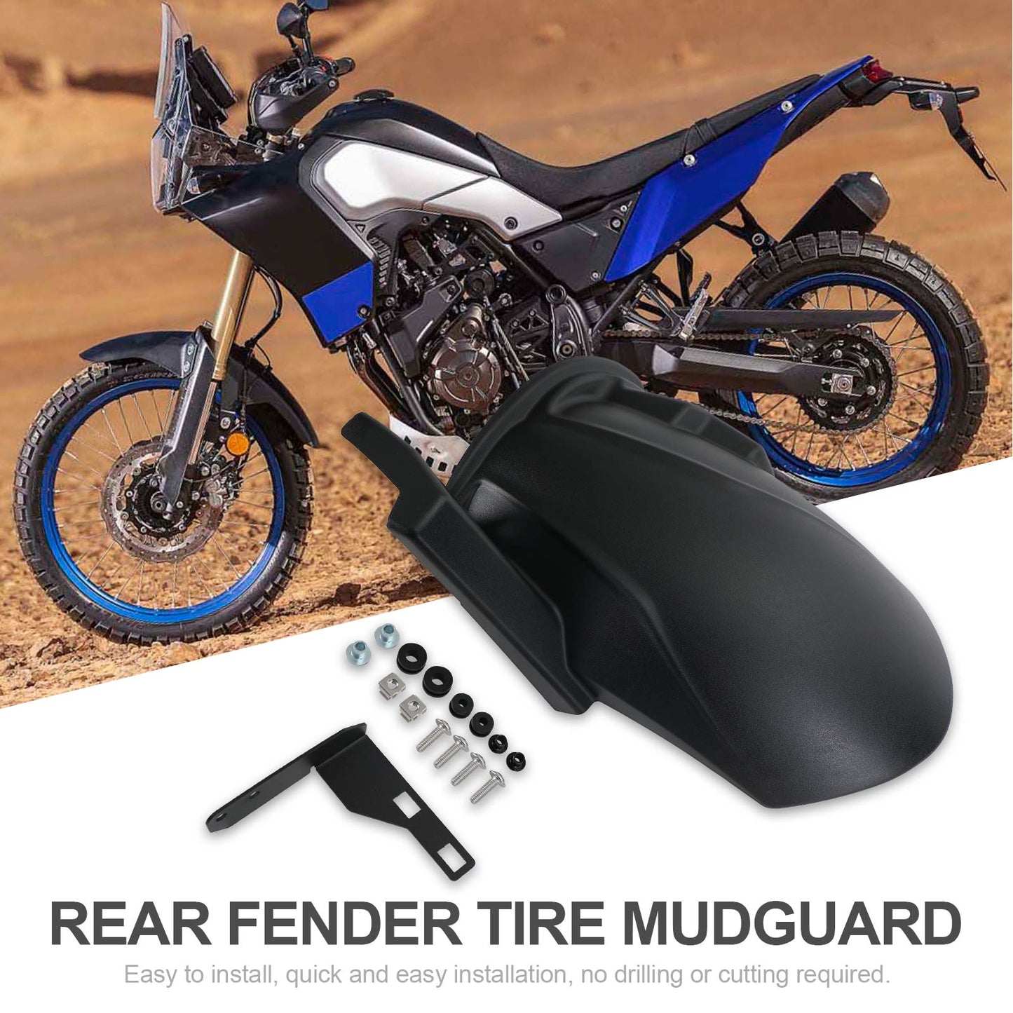 Parafango ruota posteriore Parafango pneumatico per YAMAHA Tenere 700 XT700Z 2019-2023 Generico