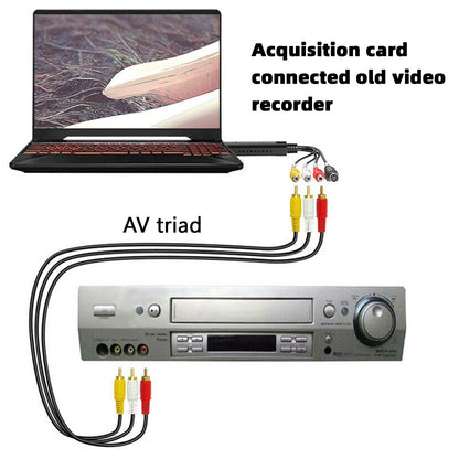 USB 2.0 Audio TV Video VHS a DVD VCR PC HDD Convertitore Adattatore Scheda di Acquisizione