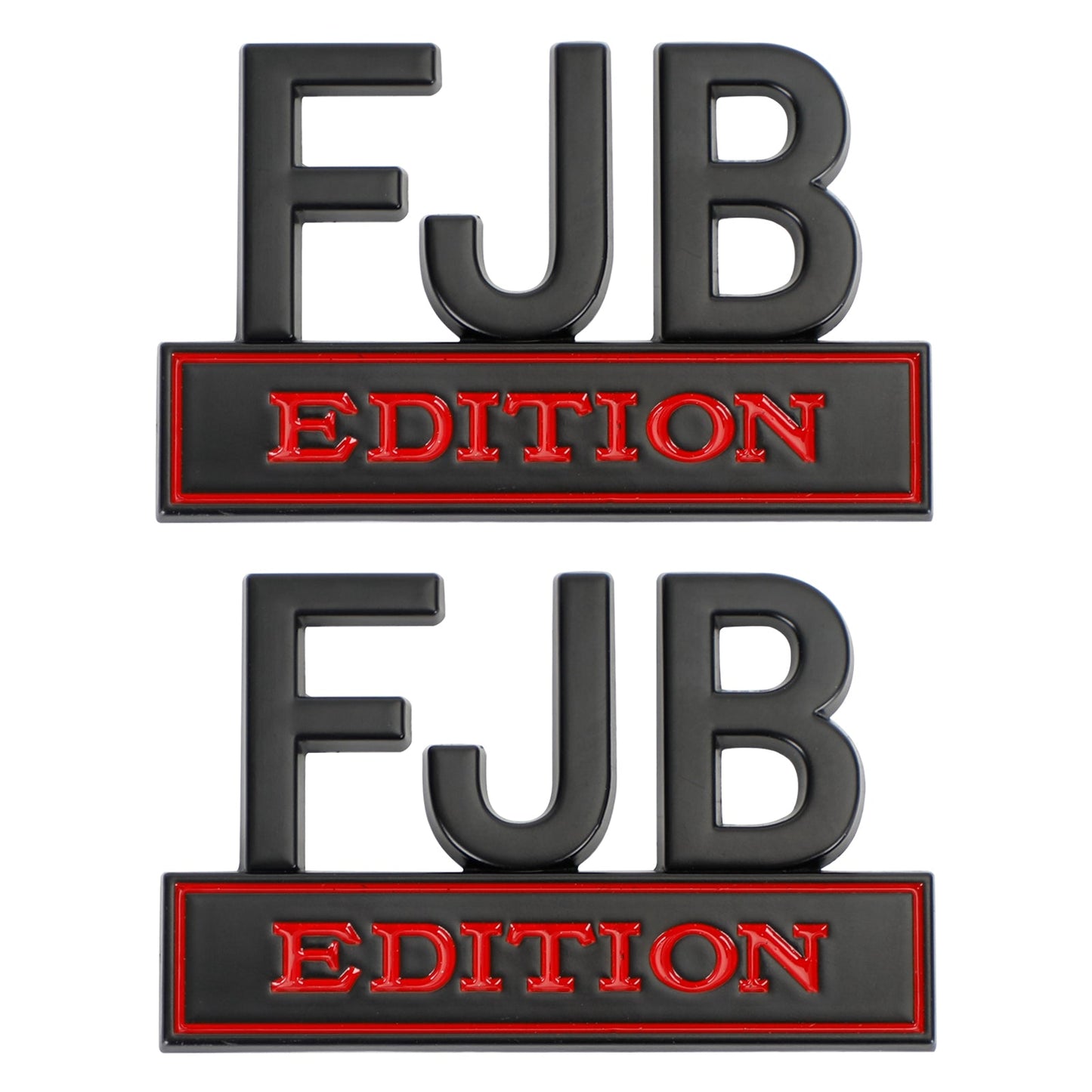 2¡Á FJB EDITION 3D Distintivo dell&#39;emblema Camion Car Decal Adesivo per paraurti Nero e rosso