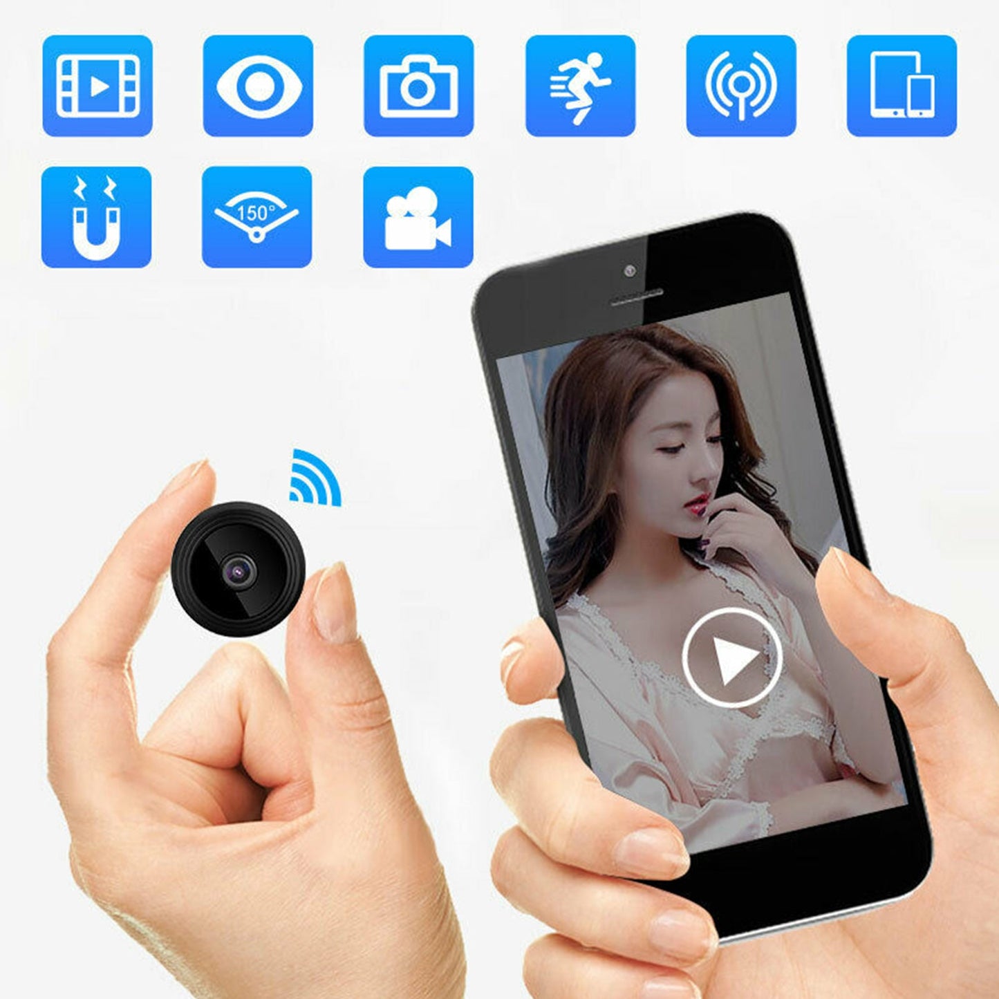 Mini telecamera wireless wifi ip home security dvr night vieon hd 1080p