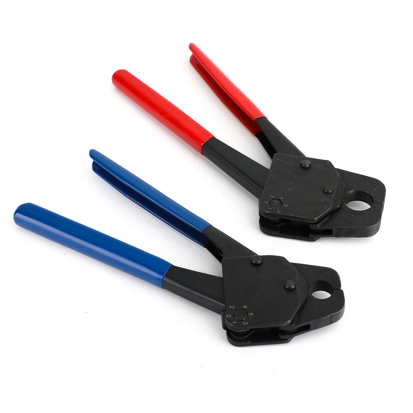 2 Pex Crimper 1/2" e 3/4" Plumbing Crimping Gonogo Set Angle Gauge Tools Combo