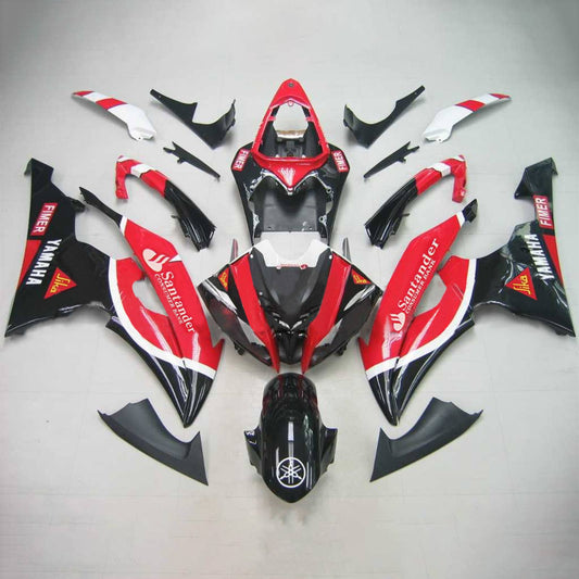 Amotopart Yamaha 2008-2016 YZF 600 R6 Kit di rivestimento rosso nero