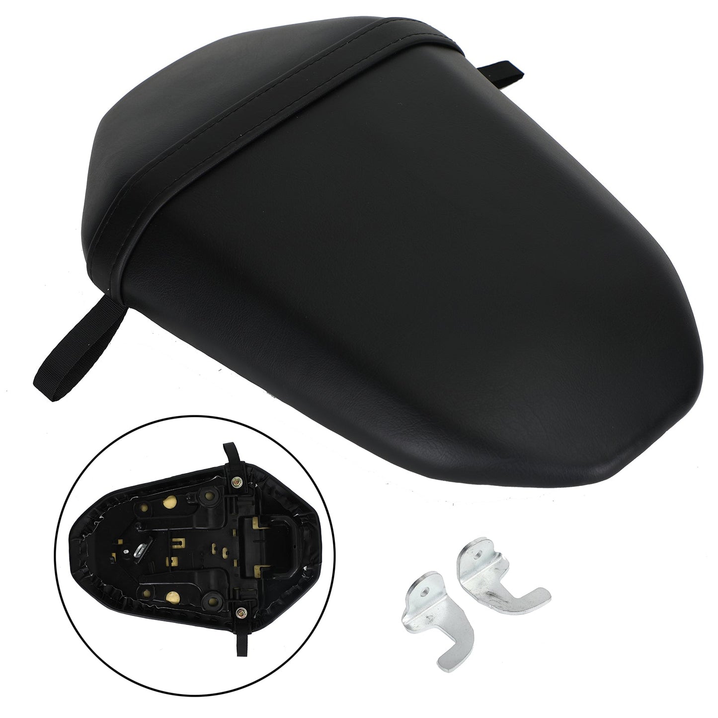 Cuscino sedile passeggero posteriore nero adatto per Yamaha Mt-07 Mt 07 Fz 07 2014-2017 Generico