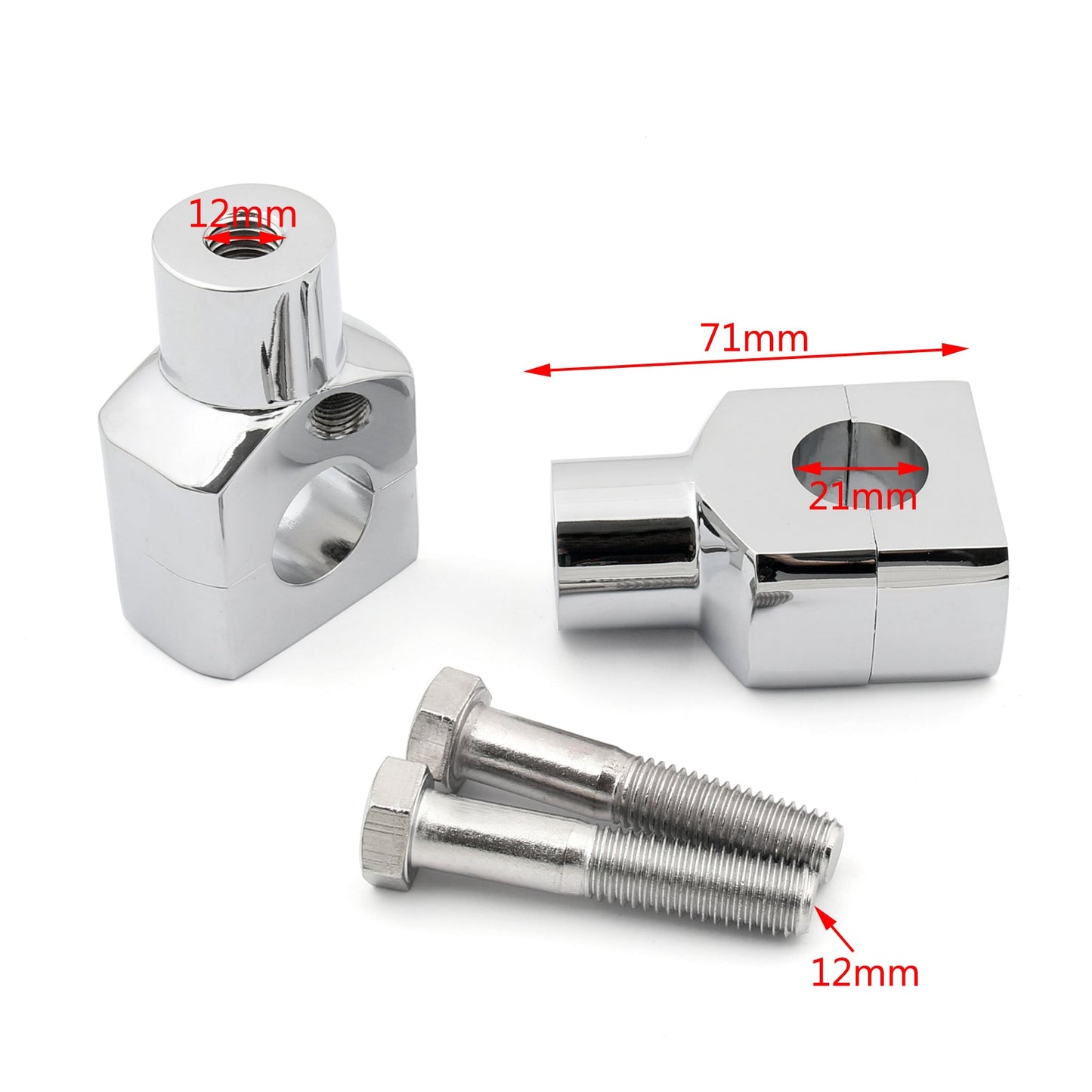 7/8¡å22mm Motore Manubrio In Alluminio Morsetto Riser Per Montaggio ATV Quad Dirt Chrome Generico