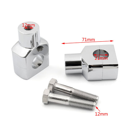 7/8¡å22mm Motore Manubrio In Alluminio Morsetto Riser Per Montaggio ATV Quad Dirt Chrome Generico
