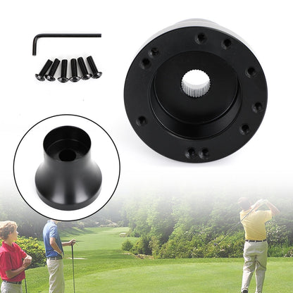 Mozzo adattatore per volante in alluminio per carrello da golf adatto per Club Car DS 1984-up nero generico