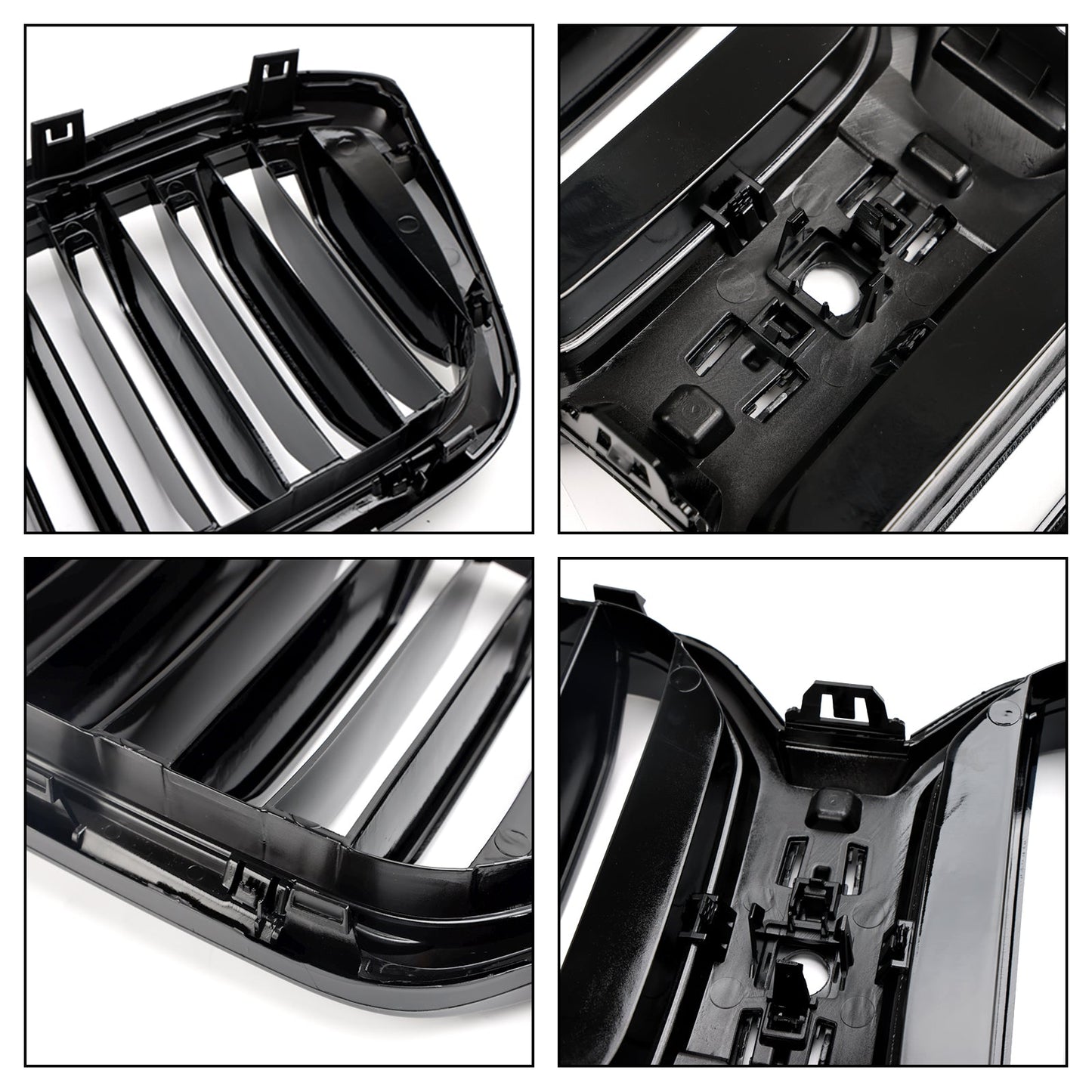 BMW X3 X4 G01 G02 2022 2023 Griglia a rene anteriore nera lucida