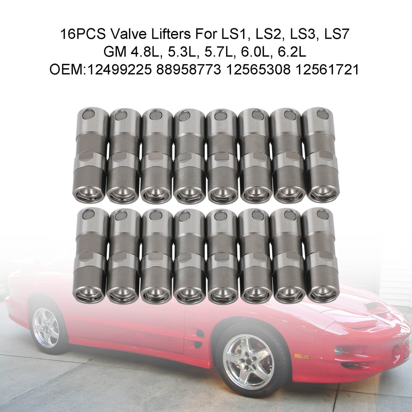 16 pezzi alzavalvola per LS1, LS2, LS3, LS7 GM 4.8L, 5.3L, 5.7L, 6.0L, 6.2L Fedex Express generico