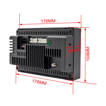 Lettore MP5 stereo per auto Android 10 da 7" 2G+64G Quad Core GPS WiFi Bluetooth Carplay