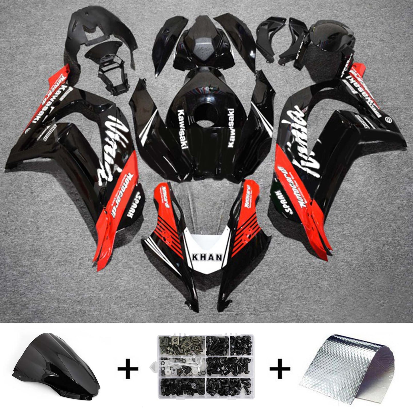 Amotopart Kawasaki ZX10R 2016-2020 Kit carena Carrozzeria Plastica ABS