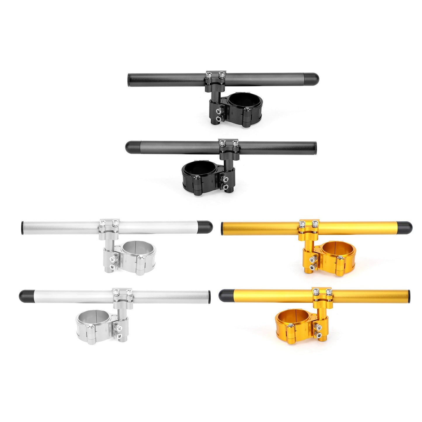 Kit manubrio forcella tubo forcella CNC girevole regolabile universale da 47 mm