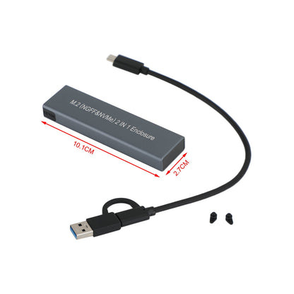 Custodia M.2 NVME SSD a USB 3.1 Custodia per disco rigido Dual Protocol M2 NVMe Box