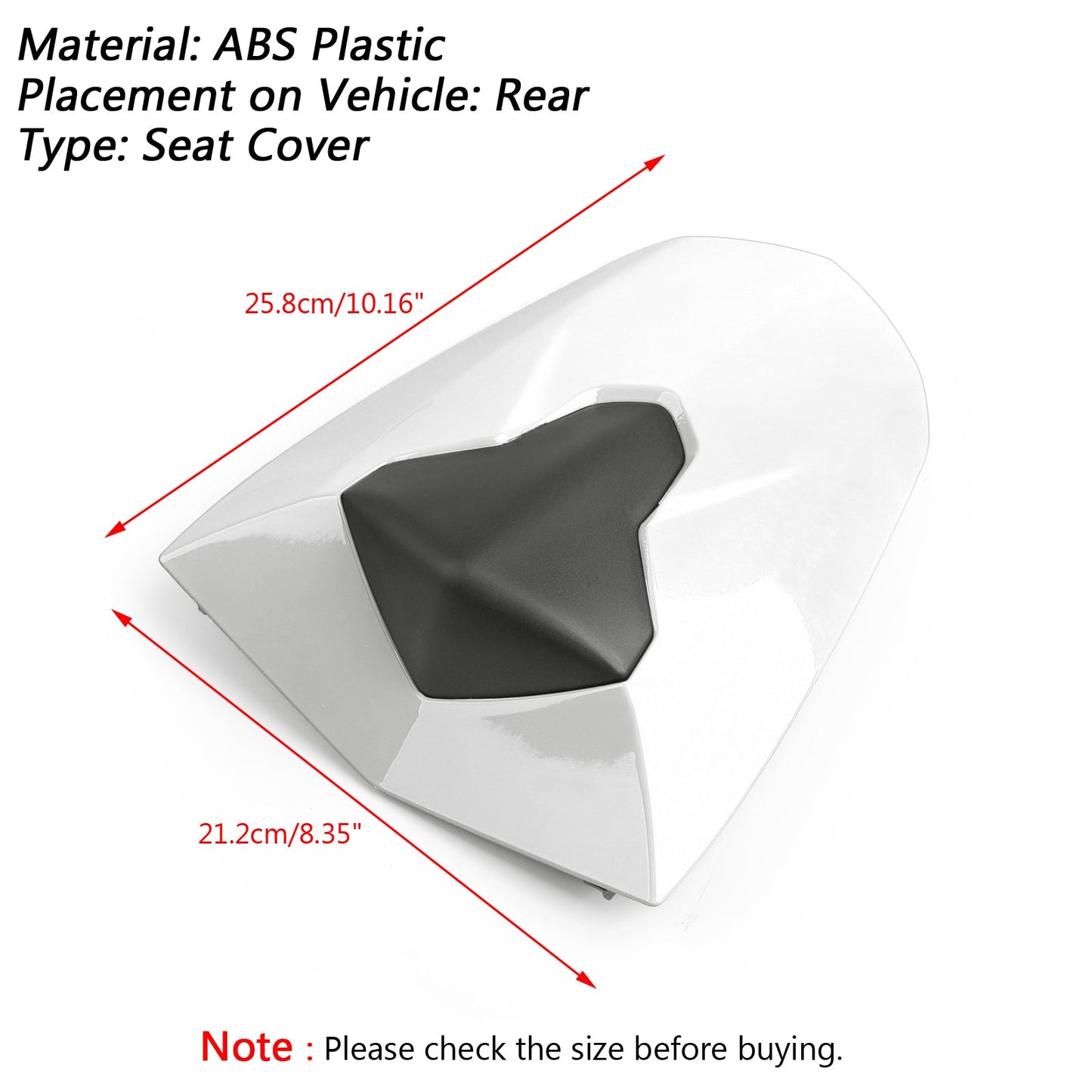 Coprisella passeggero posteriore in ABS per Triumph Daytona 675 e 675R 2013-2018 Generico