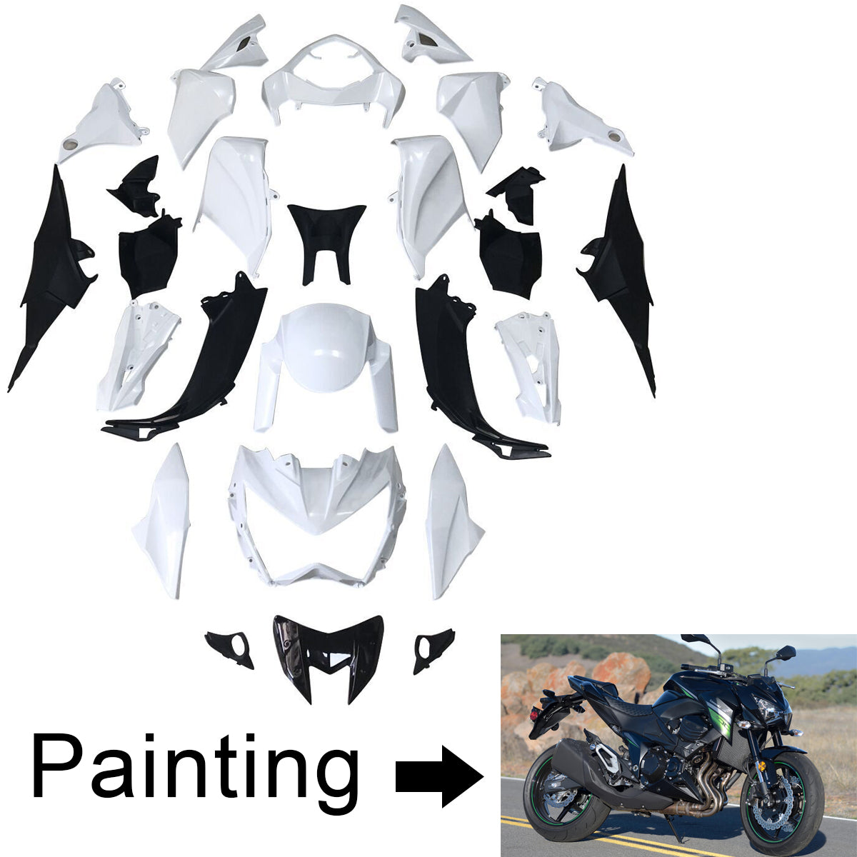 Kit carenatura Kawasaki Z800 2013-2018