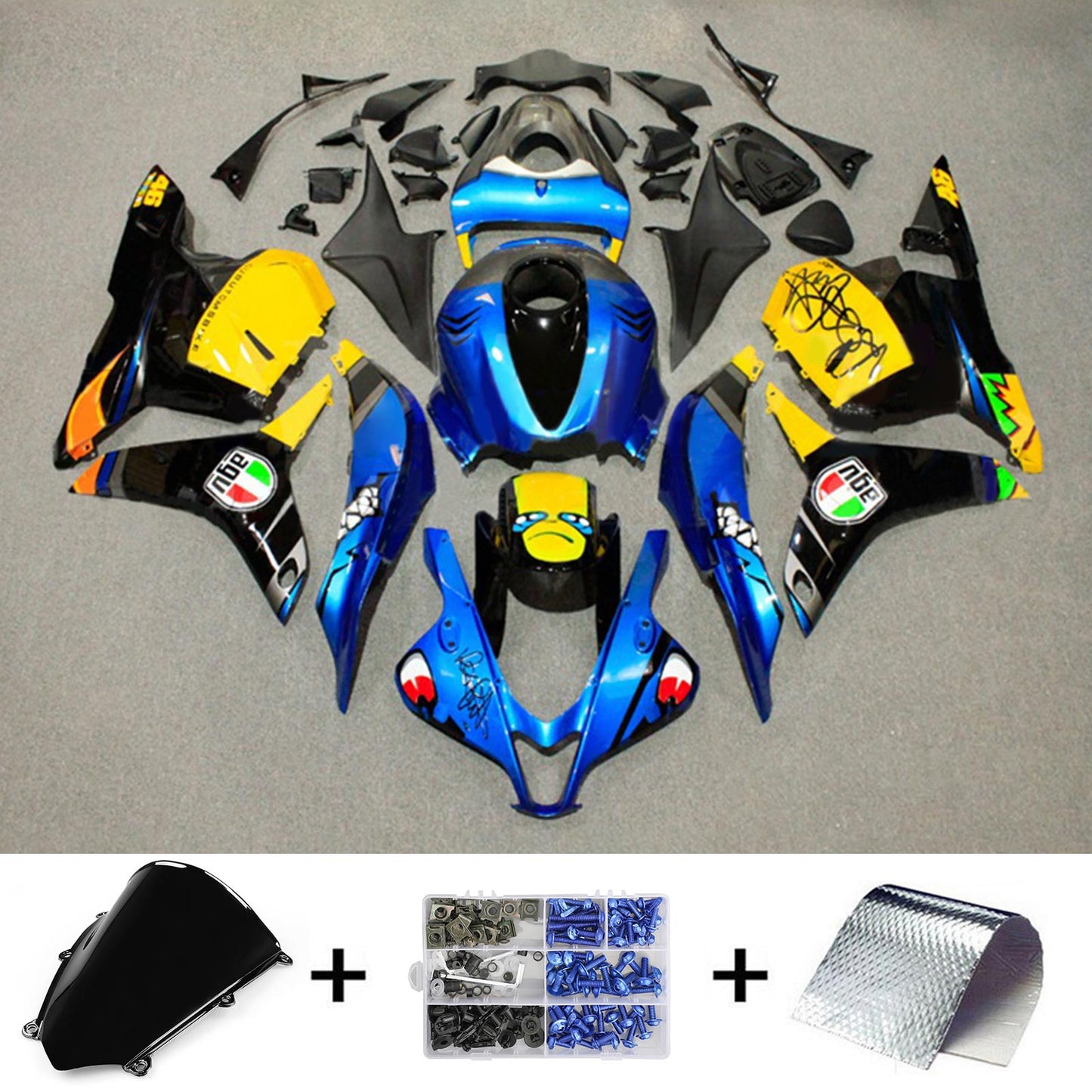 Amotopart Honda CBR600RR 2009-2012 F5 Kit carena Carrozzeria Plastica ABS