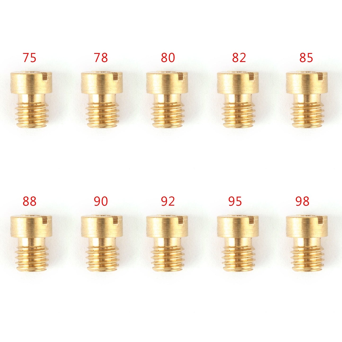 10PCS 5MM Carburettor Main Jets Nozzle Set For Dellorto Carburetor 75-98 Carb