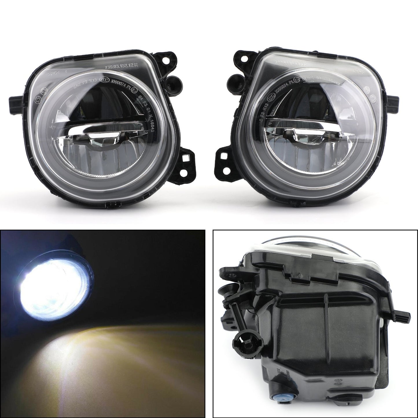 Coppia fari fendinebbia a LED anteriori sinistro + destro per BMW Serie 5 F10 F07 LCI CT generico