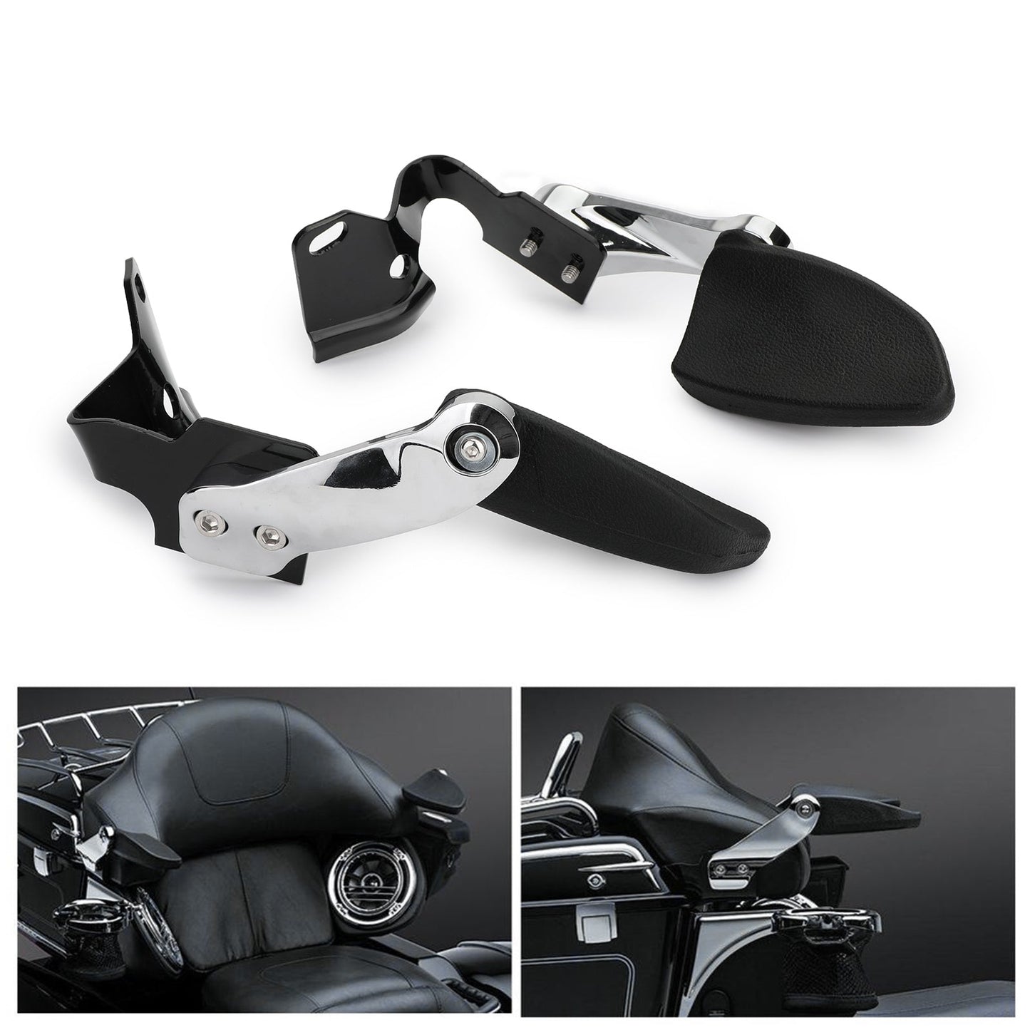 Stealth braccioli passeggero per Touring Electra Street Glide Road King 2014-2018 Generic