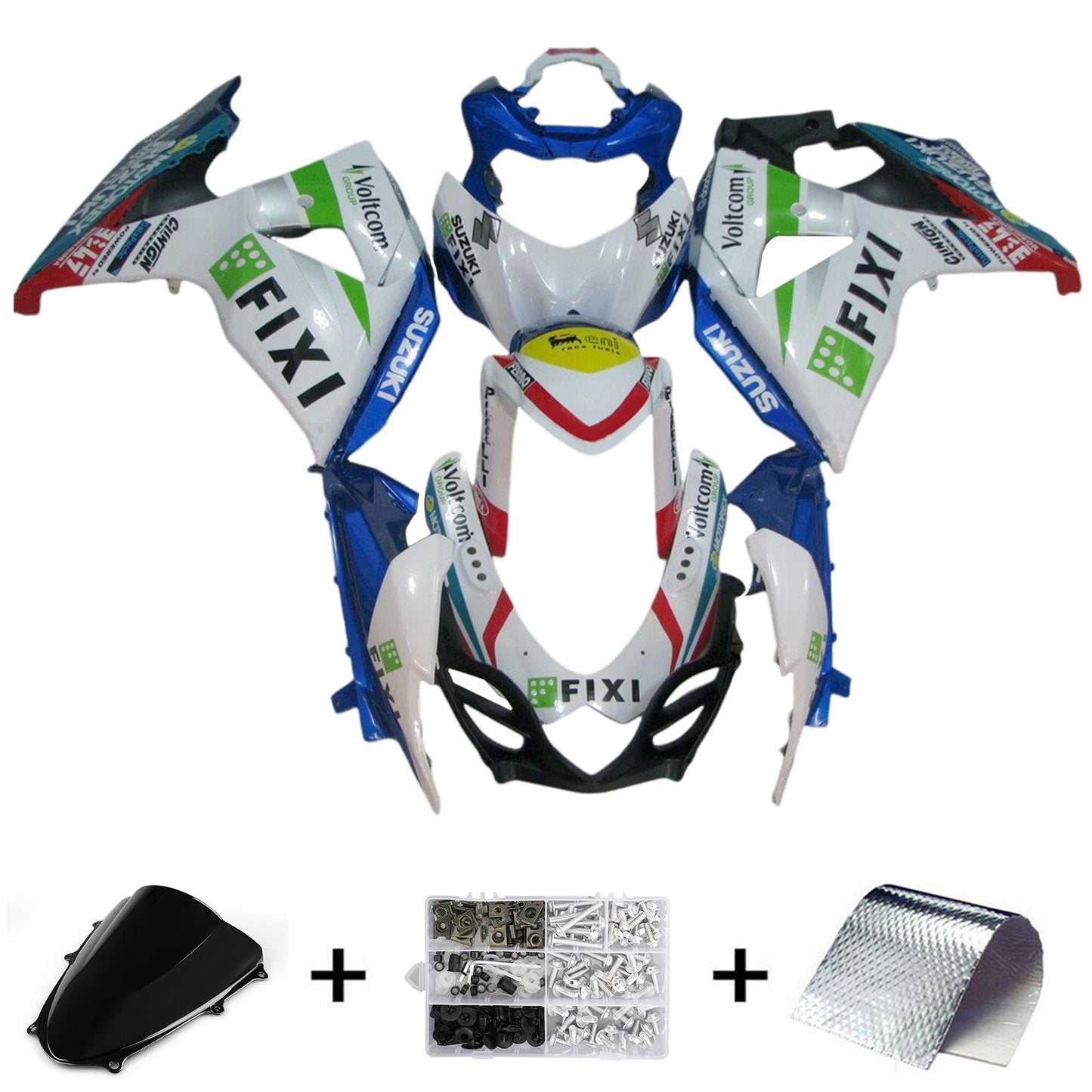 Kit carena iniezione Suzuki GSXR1000 K9 2009-2016 Carrozzeria in plastica ABS