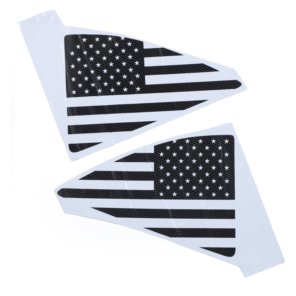 Adesivo per decalcomania della bandiera USA del finestrino del triangolo posteriore Trim per Camaro 2010-2015 Generico