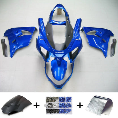 Amotopart Kawasaki ZX9R 2000-2001 Kit di paura blu