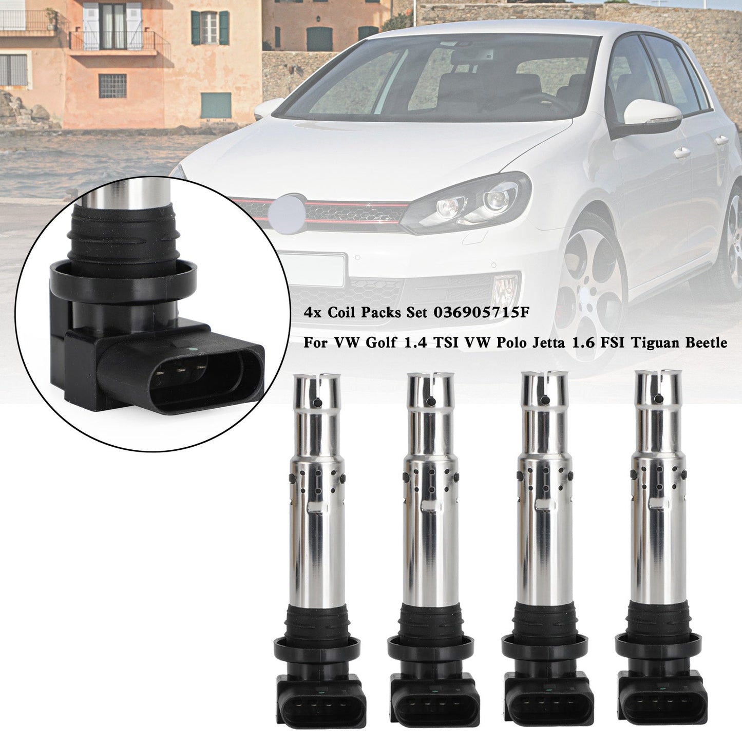 4x VW Golf 1.4 TSI VW Polo Jetta 1.6 FSI Tiguan Set bobine 036905715F