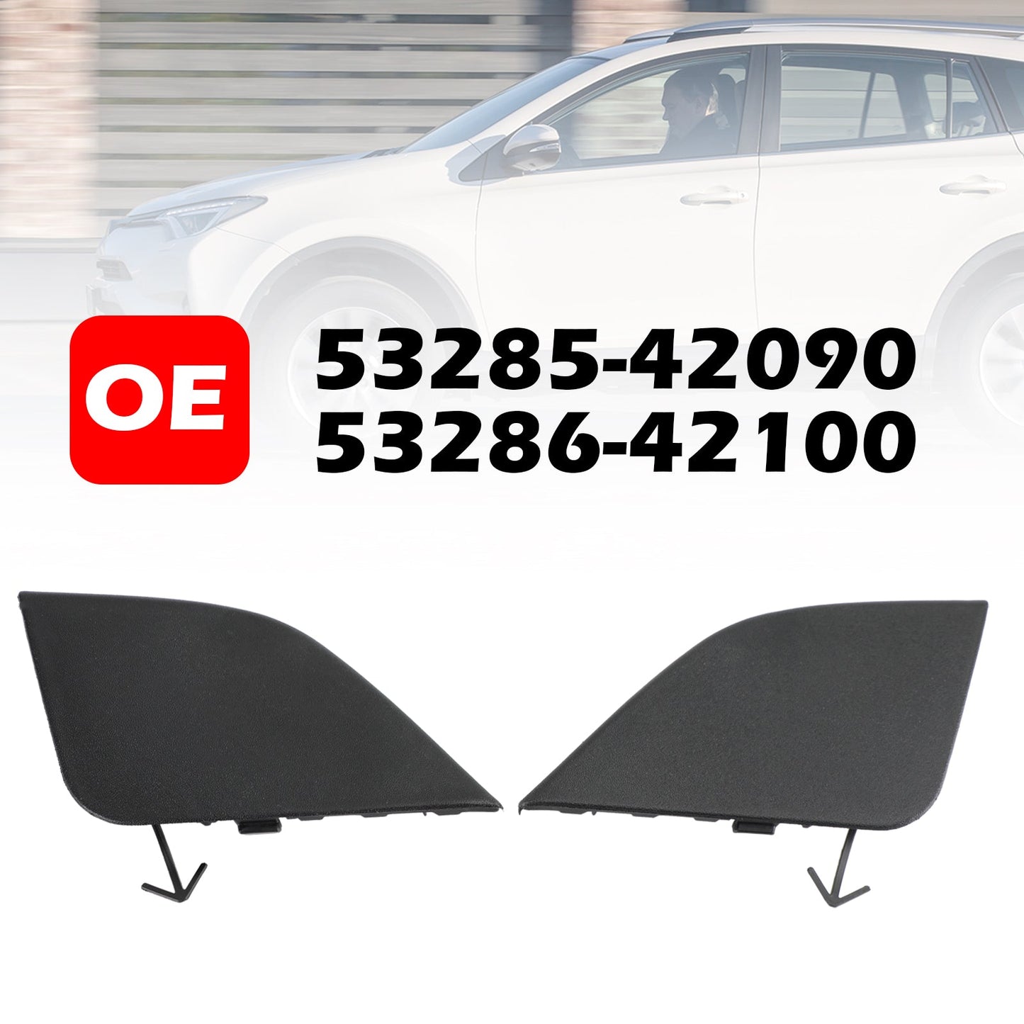Tappo per occhiello di traino paraurti anteriore destro e sinistro per Toyota Rav4 2016-2018