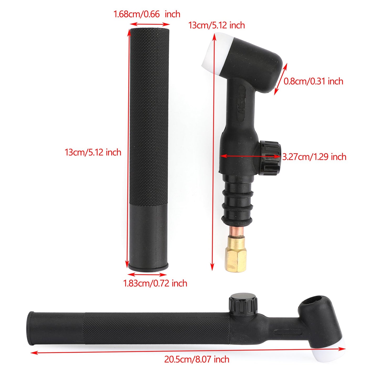 Corpo della testa della torcia per saldatura TIG WP-17/17F/17V 150Amp raffreddato ad aria con impugnatura