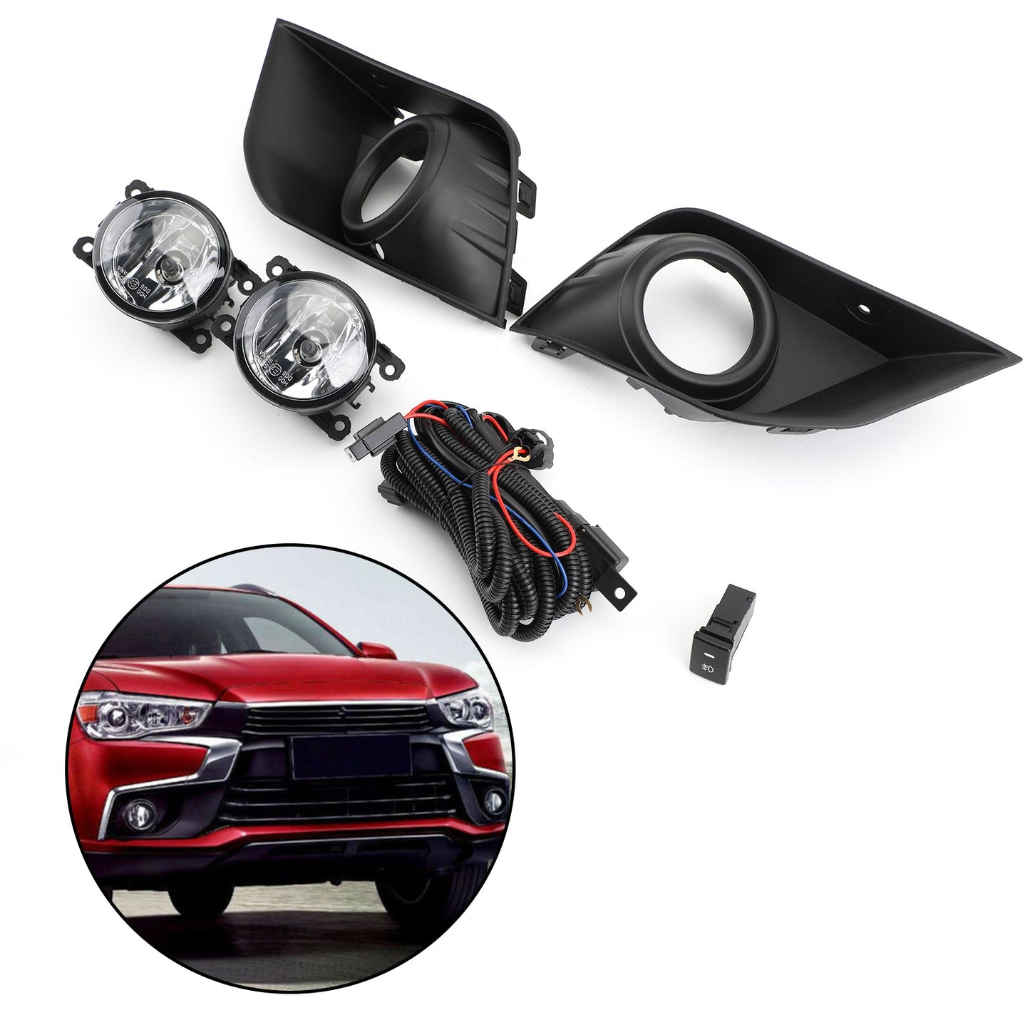 Kit fendinebbia paraurti anteriore Mitsubishi Outlander Sport ASX RVR 2016-2018