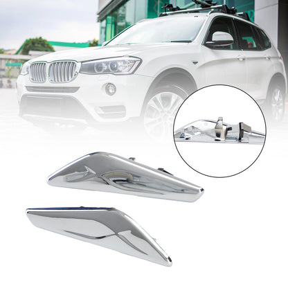 Coppia finiture cromate per parafanghi anteriori 51117338569/570 per BMW F25 F26 X3 generico
