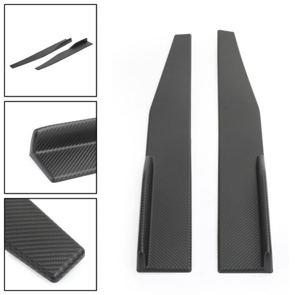Coppia 86 cm auto in fibra di carbonio minigonne laterali Rocker Splitter diffusore Winglet Wings generico