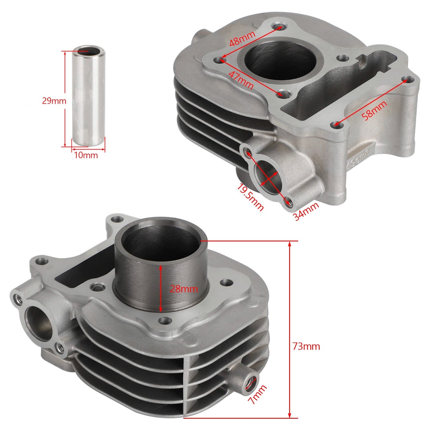 Suzuki Address V50G CA42A CA44A consente 4 kit guarnizioni pistone cilindro UZ50 CA41A