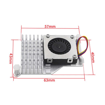 Ventola soffiante per dissipatore di calore in alluminio Raspberry pi con dispositivo di raffreddamento attivo per radiatore di quinta generazione