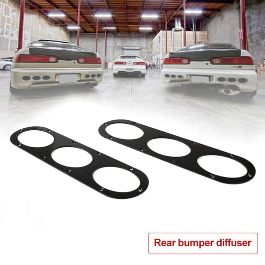 Diffusore Pannello Posteriore Race Paraurti USA Air Alluminio Car Black Universal Diversion Generic