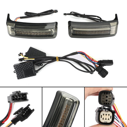 LED Bisaccia Borse da sella Run Brake Turn Lamp Lights per Touring 2014-2021 Generico