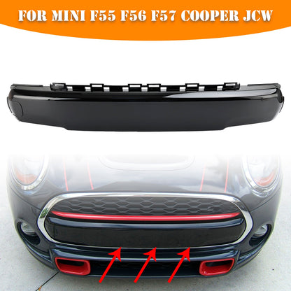 Copri targa anteriore nero lucido per Mini F55 F56 F57 Cooper JCW 51117337791