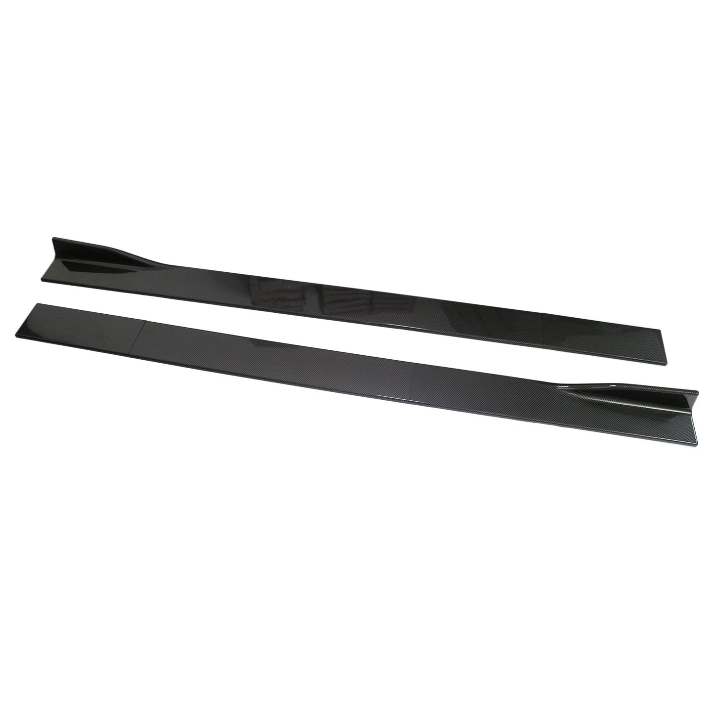 86.6" Universal Side Skirt Extensions Rocker Panel Splitter Lip Look in fibra di carbonio Generico