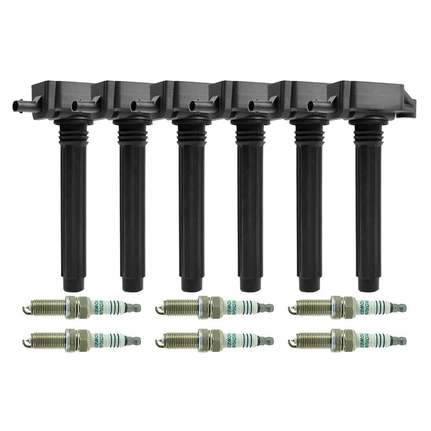 2011-2017 Chrysler 200 300 Dodge Challenger Charger Grand Caravan Journey 3.6L V6 6pcs Bobina di accensione + Candela UF648