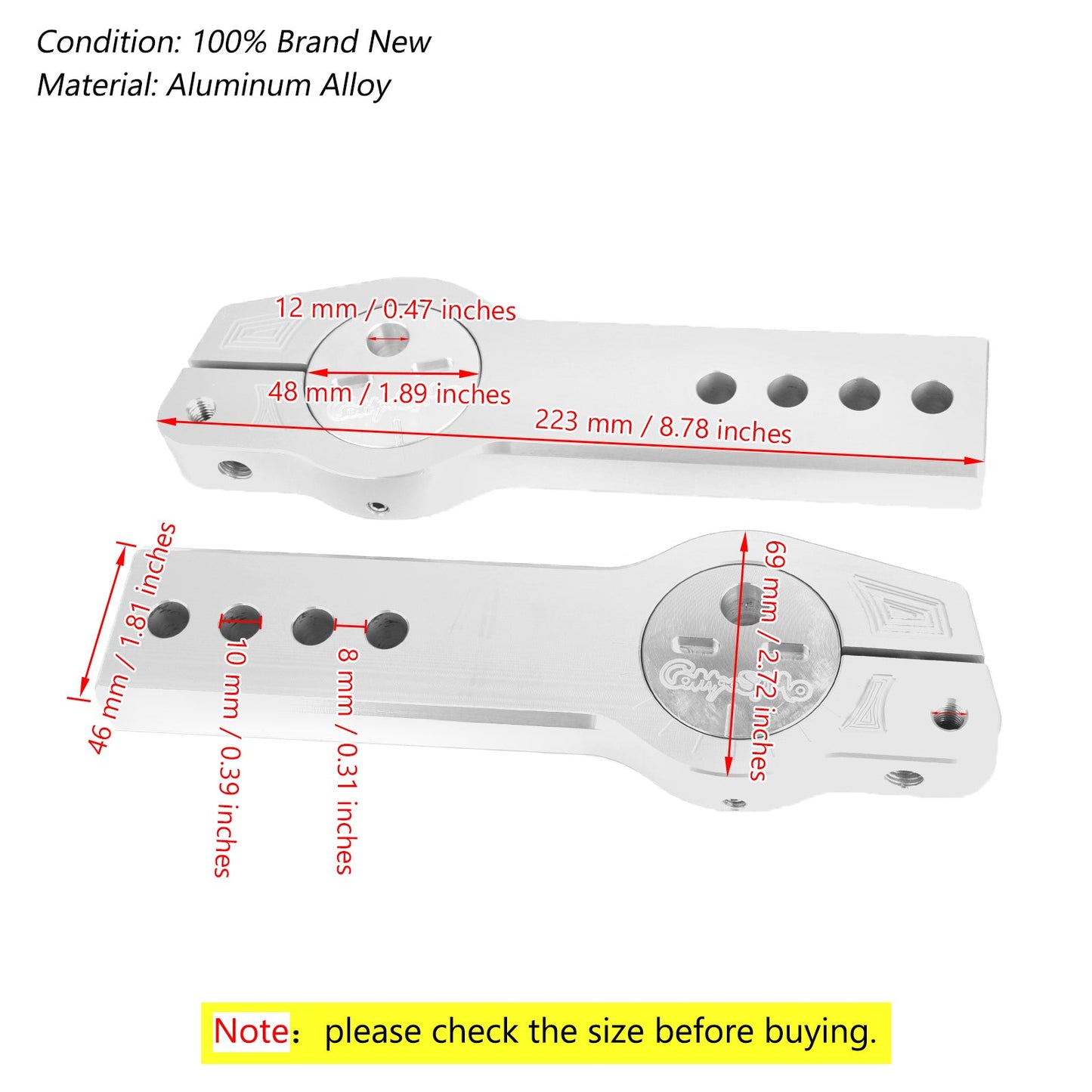 Telaio regolatore forcella posteriore espandibile per Honda MSX125 13-15 MSX125SF 16-19 Generico