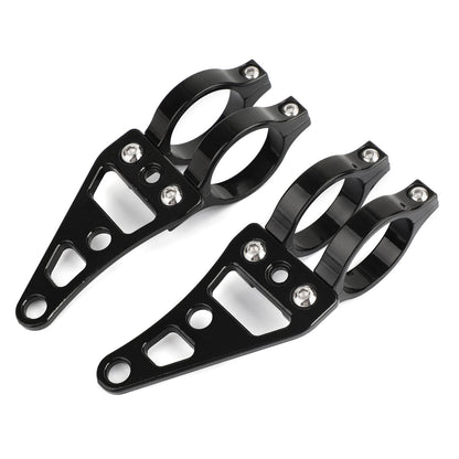 Le migliori offerte per Universal 41mm Headlight Mount Bracket Fork Ear Chopper Cafe Racer Black Generic