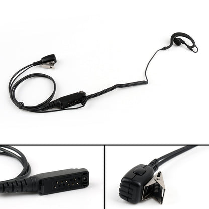 1x G-Shape Ear-Hook Auricolare Auricolare Microfono PTT Per Sepura STP8000 Walkie Talkie