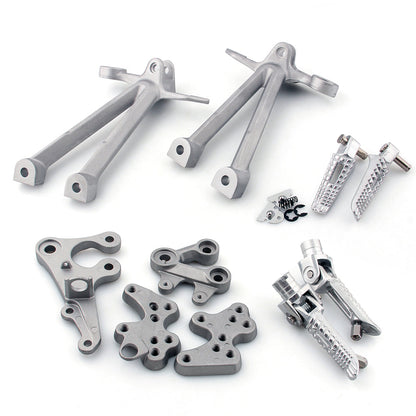 Anteriore + Posteriore Pedane Poggiapiedi Staffa Fit per Suzuki GSX-R GSXR 1000 2007 2008 Generico