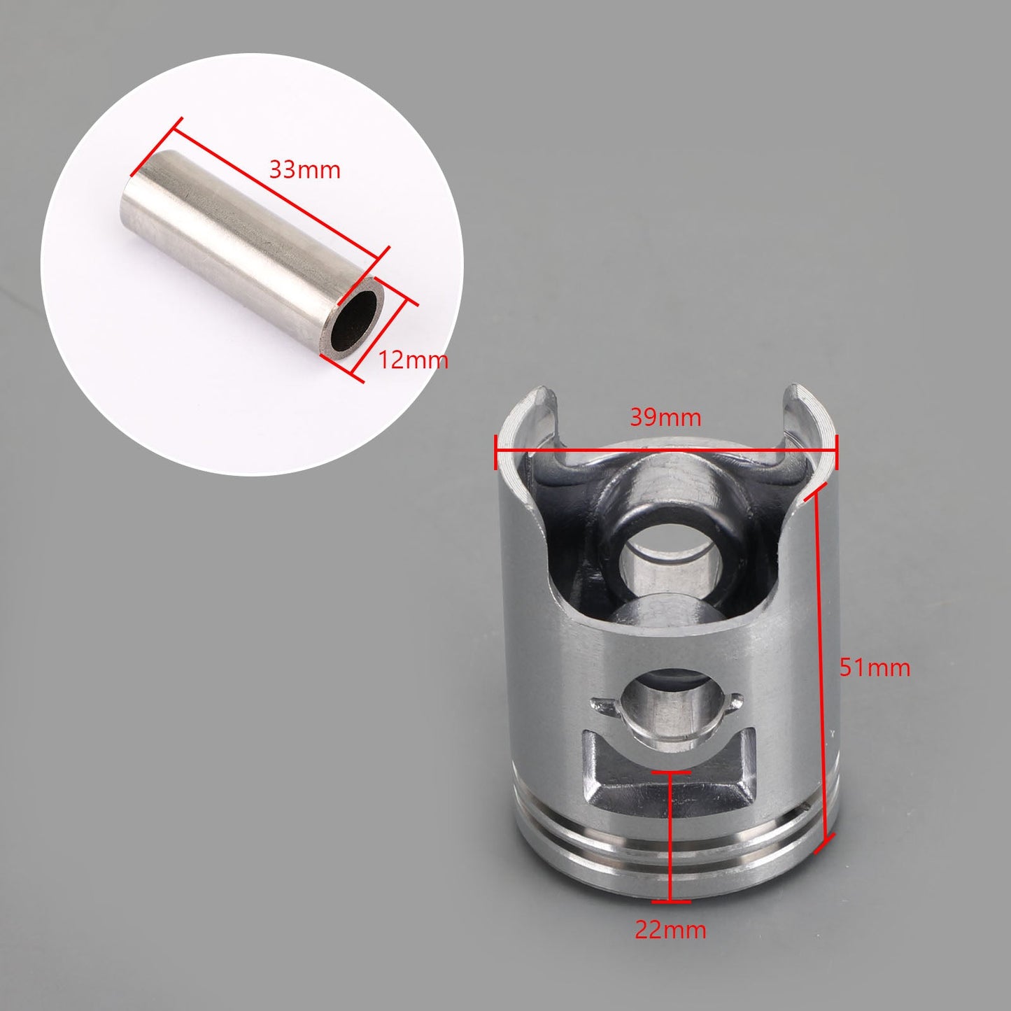 Diametro anello spinotto pistone 39,00 39,25 39,50 39,75 40,00