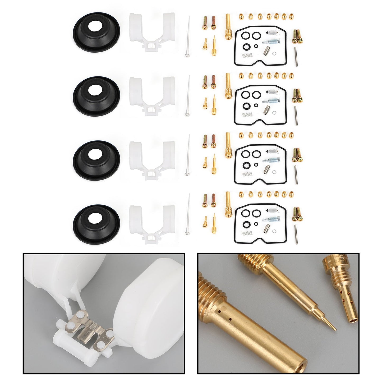4X Carburatore Carb Rebuild Kit adatto per Kawasaki Zephyr ZR750-H / ZR-7 / ZR-7S Generico