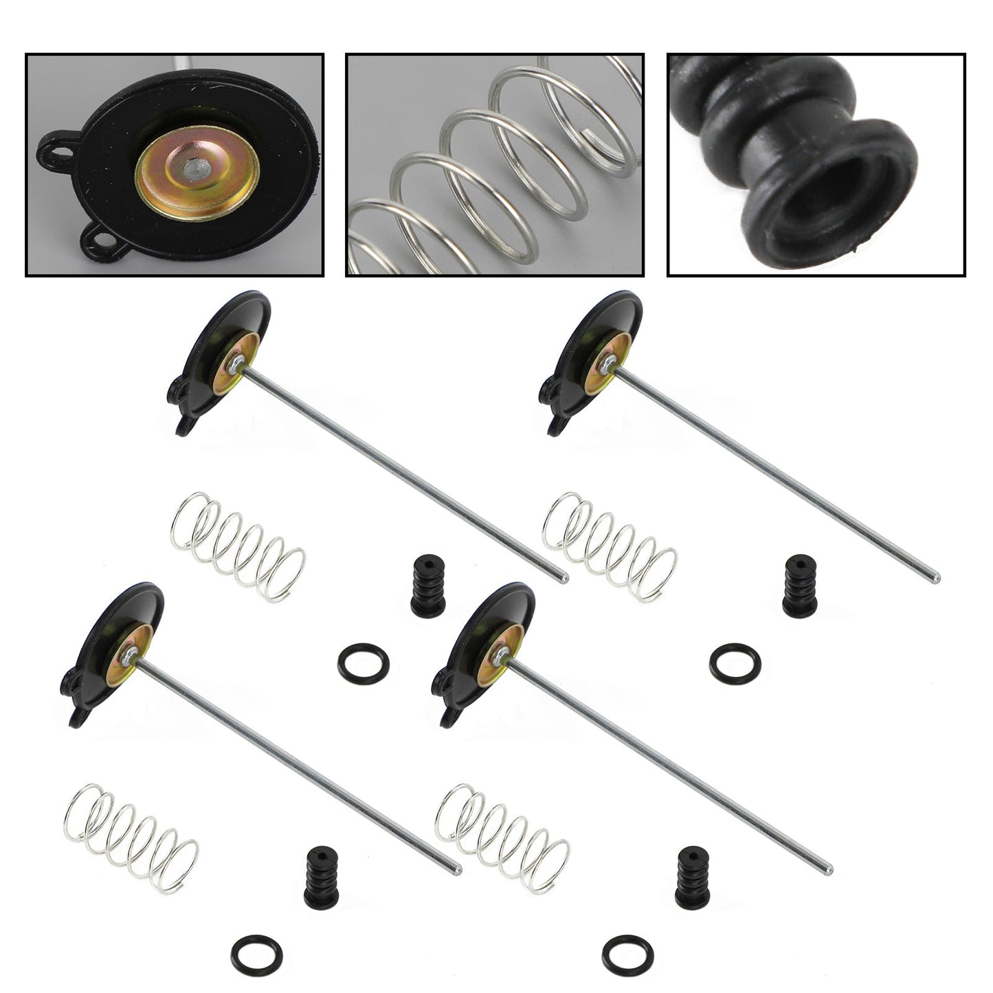 4X Carburatore Carb Rebuild Kit adatto per Honda CB750C 750 Custom CB900C 1980-1982 Generico
