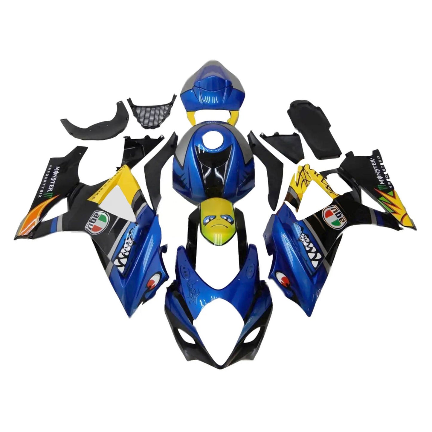 Amotopart Suzuki GSXR1000 2007-2008 K7 Kit carena Carrozzeria Plastica ABS