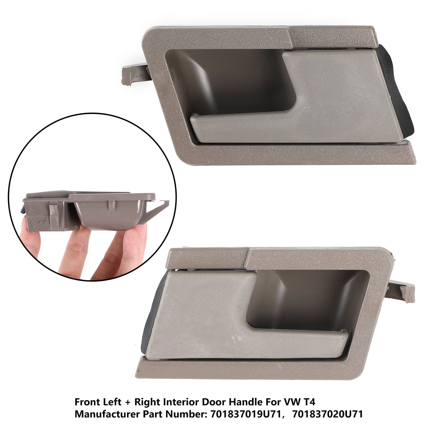 Maniglia per porta interna interna anteriore sinistra e destra per VW T4 Transporter 1990-2002 Generico