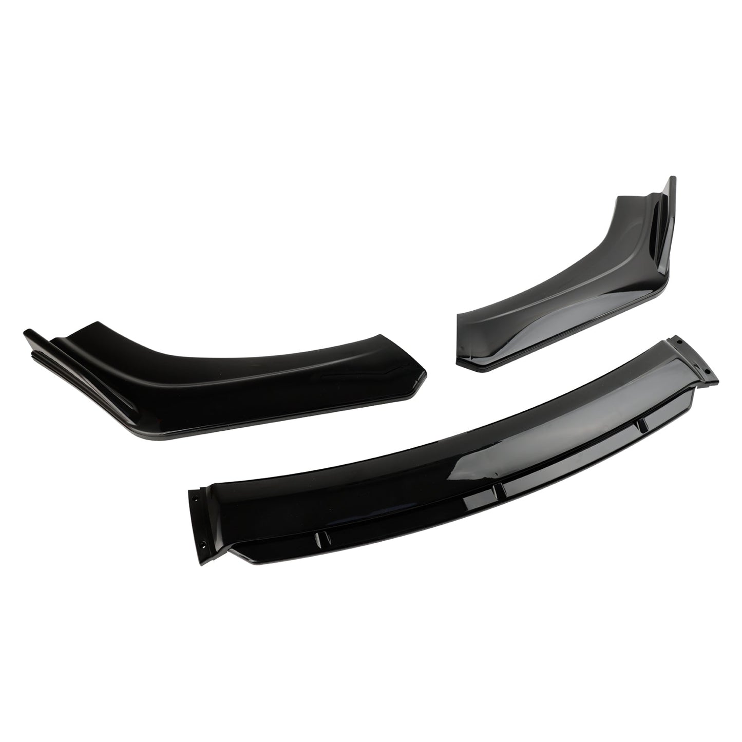 4 pezzi protezione diffusore splitter kit corpo labbro paraurti anteriore universale per auto nero